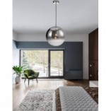 Lampa wisząca Fitzione: Szkło dymione, chrom | Decolab24