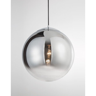 Lampa wisząca Fitzione: Szkło dymione, chrom | Decolab24
