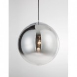 Lampa wisząca Fitzione: Szkło dymione, chrom | Decolab24