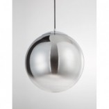 Lampa wisząca Fitzione: Szkło dymione, chrom | Decolab24