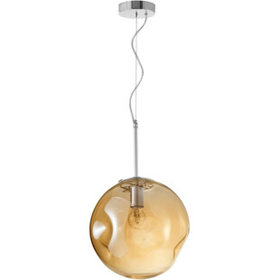 Lampa wisząca Naymar - szklana kula, chrom/złoto | Decolab24