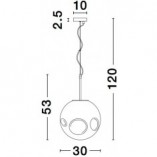 Lampa Wisząca Miedziana Naymar 30cm | Elegancki Design