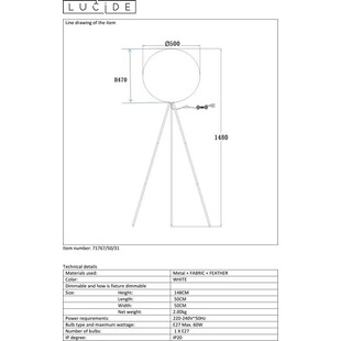 Lampa podłogowa Goosy Soft biała | Lucide - Kup teraz!