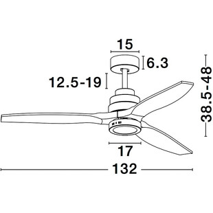 Lampa sufitowa z wiatrakiem Bind | Skandynawski Design