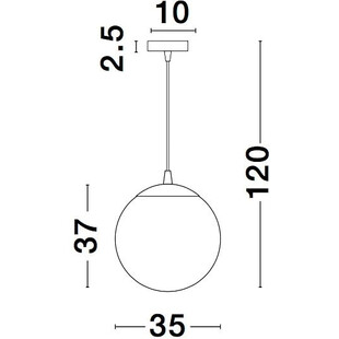 Lampa wisząca złota Lavizzo 35cm | Szkło, E27 | Decolab24