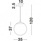Lampa wisząca złota Lavizzo 35cm | Szkło, E27 | Decolab24