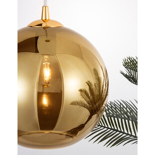 Lampa wisząca złota Lavizzo 35cm | Szkło, E27 | Decolab24