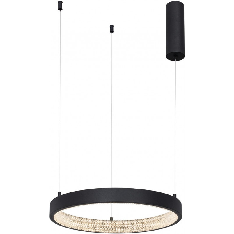 Lampa wisząca Danzio LED | Czarna, kryształki | Decolab24