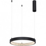 Lampa wisząca Danzio LED | Czarna, kryształki | Decolab24