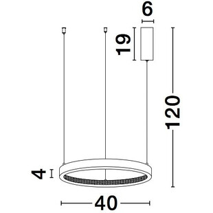 Lampa wisząca Danzio LED | Czarna, kryształki | Decolab24
