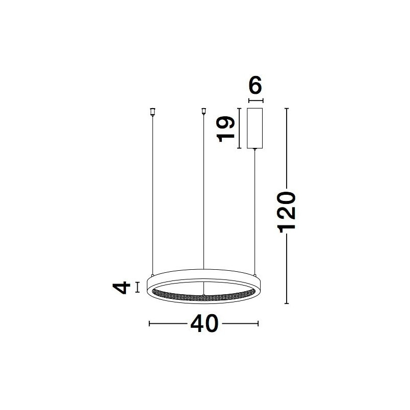 Lampa wisząca Danzio LED | Czarna, kryształki | Decolab24
