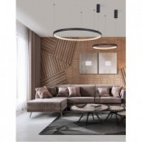 Lampa wisząca Danzio LED | Czarna, kryształki | Decolab24