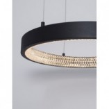 Lampa wisząca Danzio LED | Czarna, kryształki | Decolab24