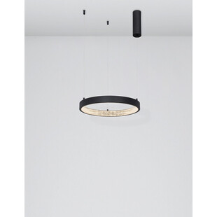 Lampa wisząca Danzio LED | Czarna, kryształki | Decolab24