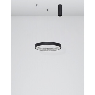 Lampa wisząca Danzio LED | Czarna, kryształki | Decolab24