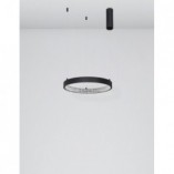 Lampa wisząca Danzio LED | Czarna, kryształki | Decolab24