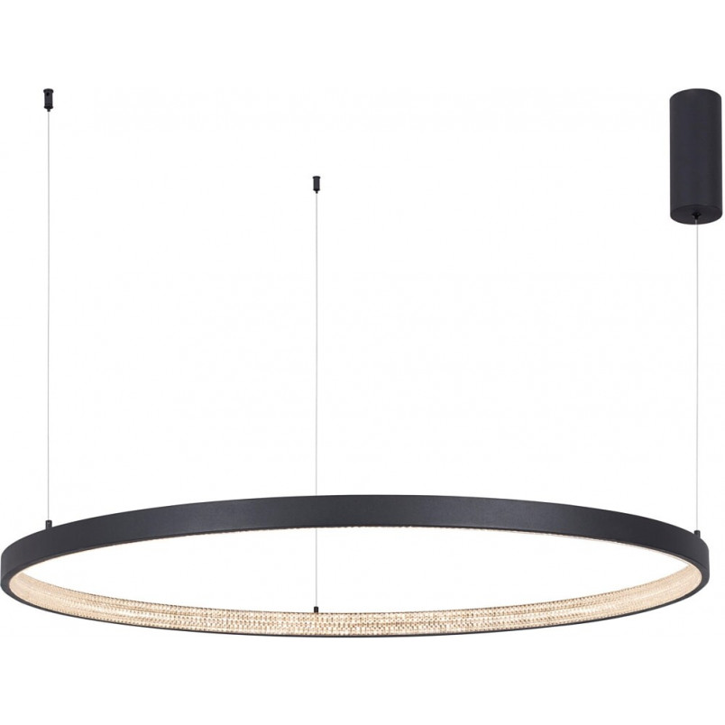 Lampa wisząca Danzio LED - czarna, kryształki | Decolab24