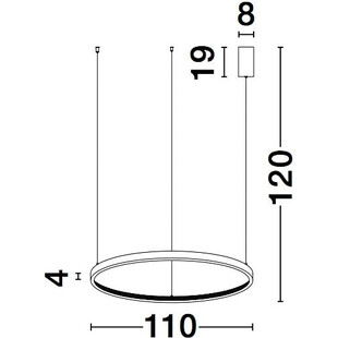 Lampa wisząca Danzio LED - czarna, kryształki | Decolab24