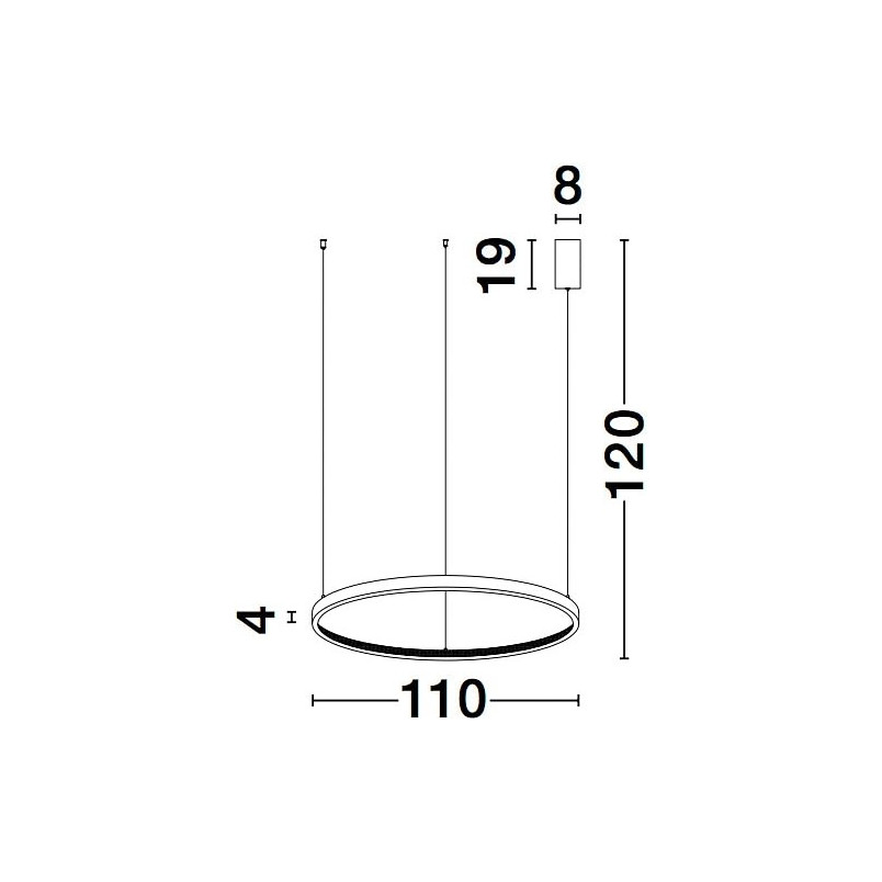 Lampa wisząca Danzio LED - czarna, kryształki | Decolab24