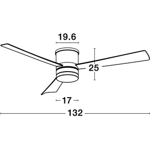 Lampa sufitowa z wiatrakiem Tina 132cm LED - Decolab24