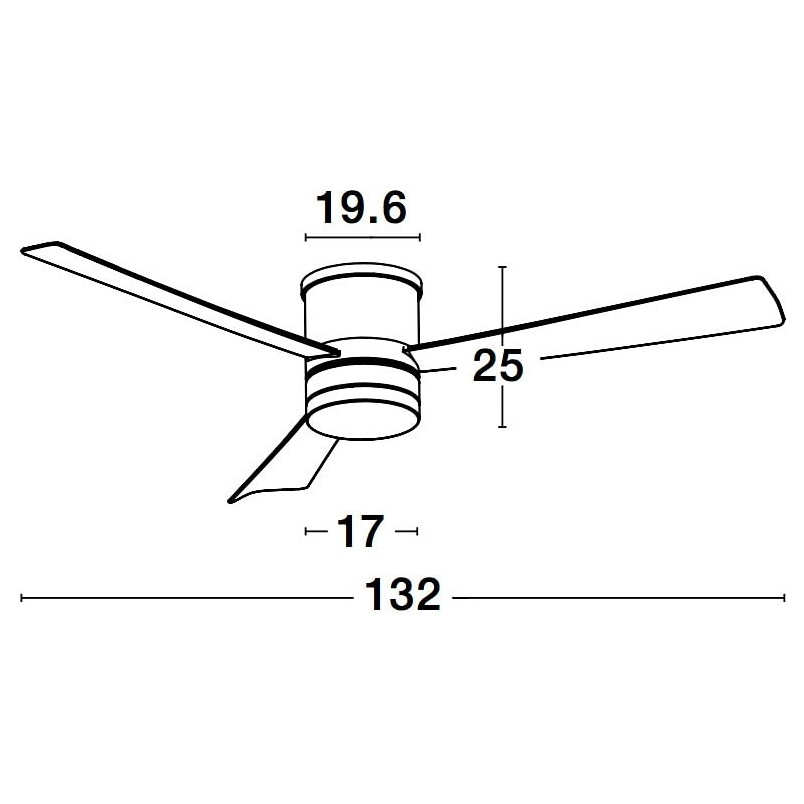 Lampa sufitowa z wiatrakiem Tina 132cm LED - Decolab24