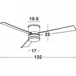 Lampa sufitowa z wiatrakiem Tina 132cm LED - Decolab24