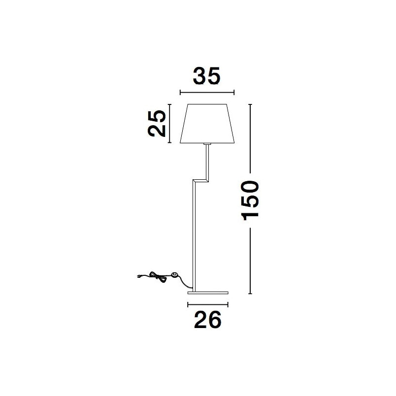 Lampa podłogowa Bonso | Biała i Czarna | Decolab24