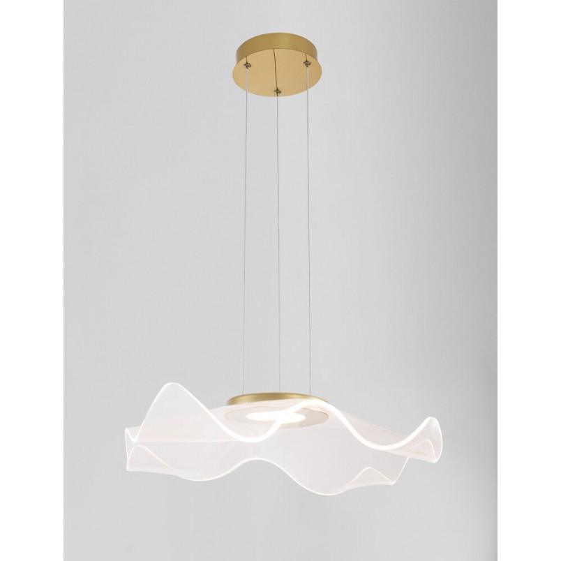 Lampa wisząca Dermino 50 LED złota | Nowoczesny design