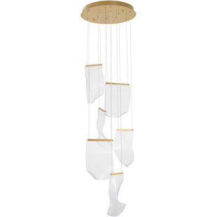 Lampa wisząca Dermino 48 LED złota | Nowoczesne oświetlenie