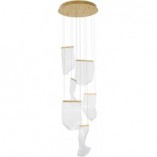 Lampa wisząca Dermino 48 LED złota | Nowoczesne oświetlenie