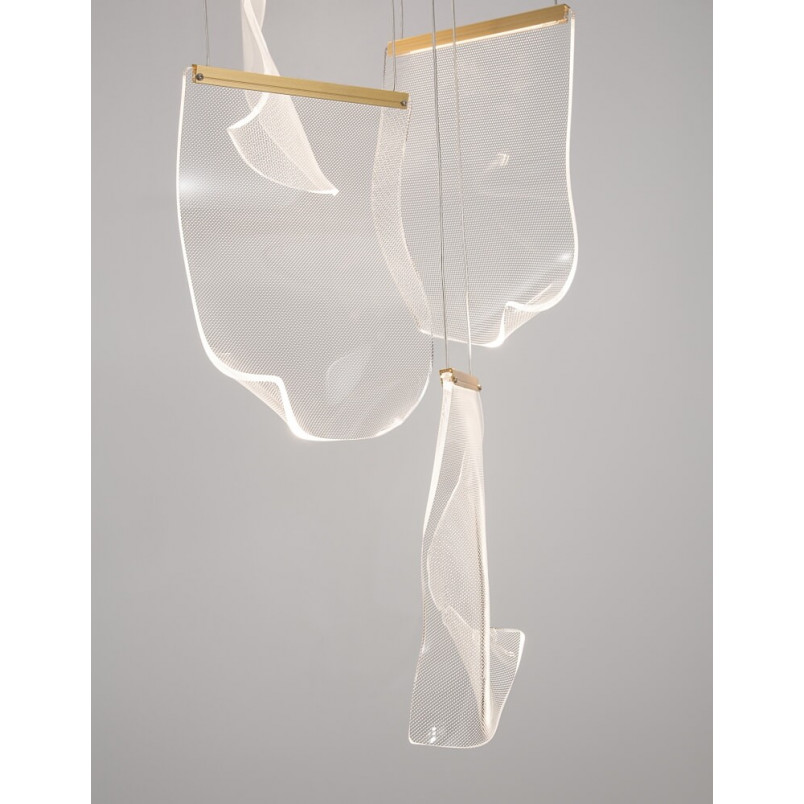Lampa wisząca Dermino 48 LED złota | Nowoczesne oświetlenie