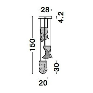Lampa Wisząca Dermino 28 LED Złota | Nowoczesny Design
