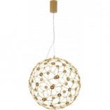Lampa Wisząca Kula Złota LED 40cm - Nowoczesny Design