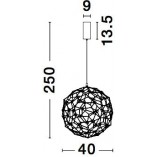 Lampa Wisząca Kula Złota LED 40cm - Nowoczesny Design