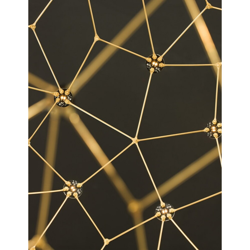 Lampa Wisząca Kula Złota LED 40cm - Nowoczesny Design