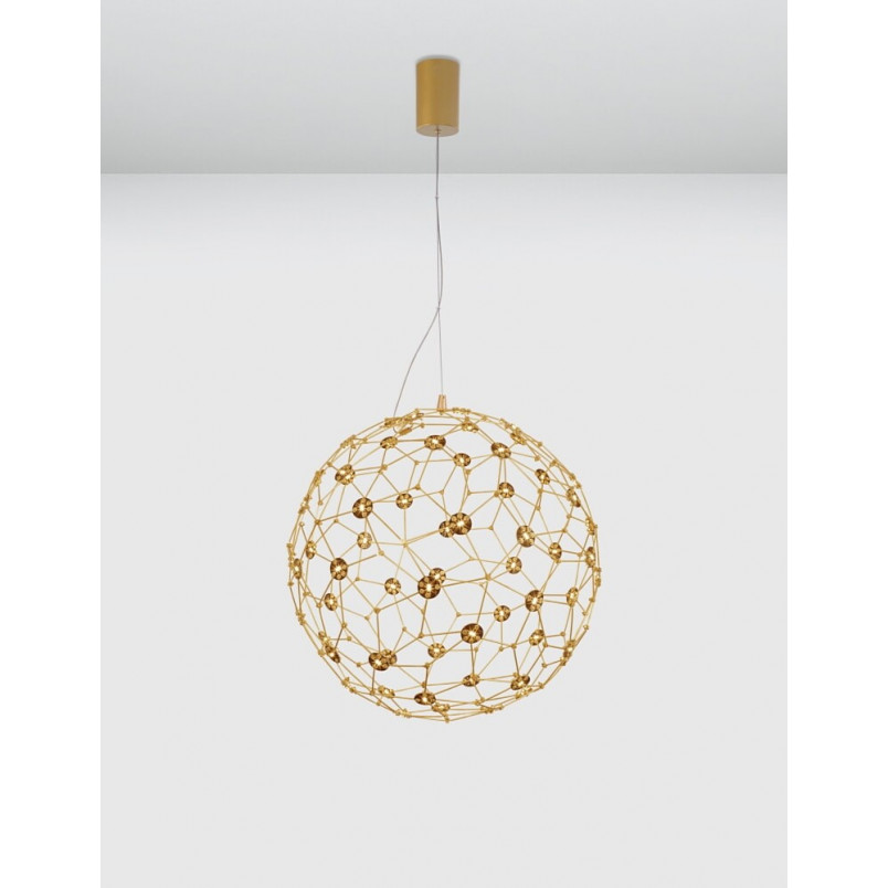 Lampa Wisząca Kula Złota LED 40cm - Nowoczesny Design