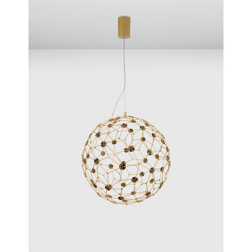 Lampa Wisząca Kula Złota LED 40cm - Nowoczesny Design