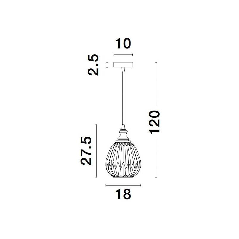 Lampa wisząca Leyzo | Szkło dymione, chrom | Decolab24