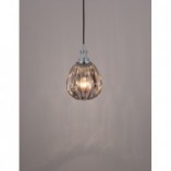 Lampa wisząca Leyzo | Szkło dymione, chrom | Decolab24
