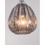 Lampa wisząca Leyzo | Szkło dymione, chrom | Decolab24