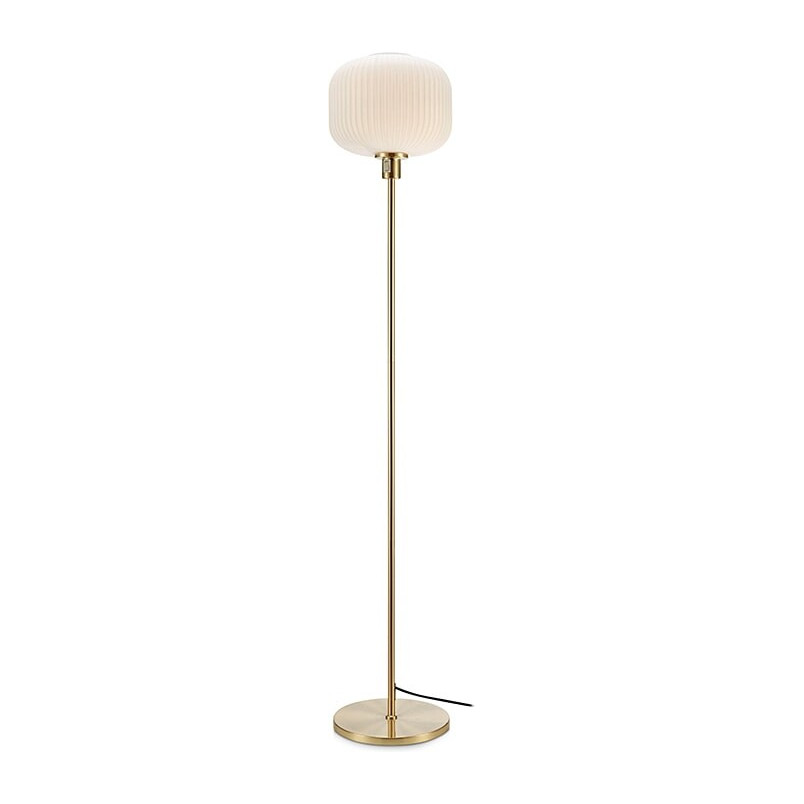 Lampa podłogowa biało-mosiężna Sober | Markslojd
