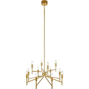 Lampa wisząca Regent XII Markslojd | Złota, antyczna, 70cm