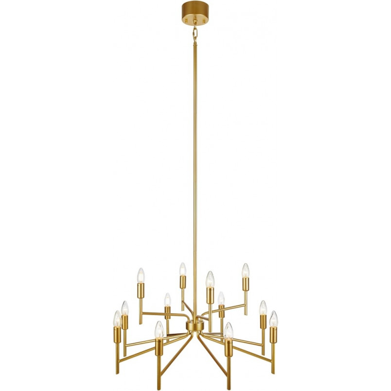 Lampa wisząca Regent XII Markslojd | Złota, antyczna, 70cm