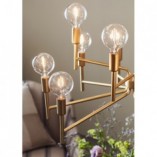 Lampa wisząca Regent XII Markslojd | Złota, antyczna, 70cm