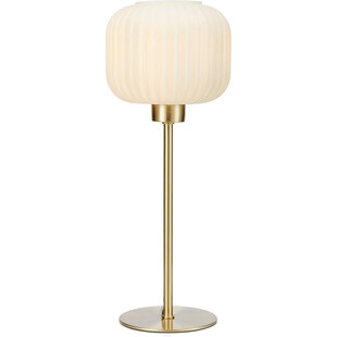 Lampa stołowa Sober 15 - biało-mosiężna | Markslojd