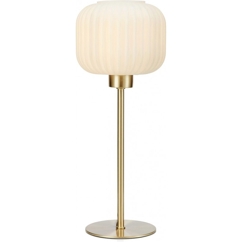 Lampa stołowa Sober 15 - biało-mosiężna | Markslojd