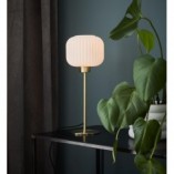 Lampa stołowa Sober 15 - biało-mosiężna | Markslojd