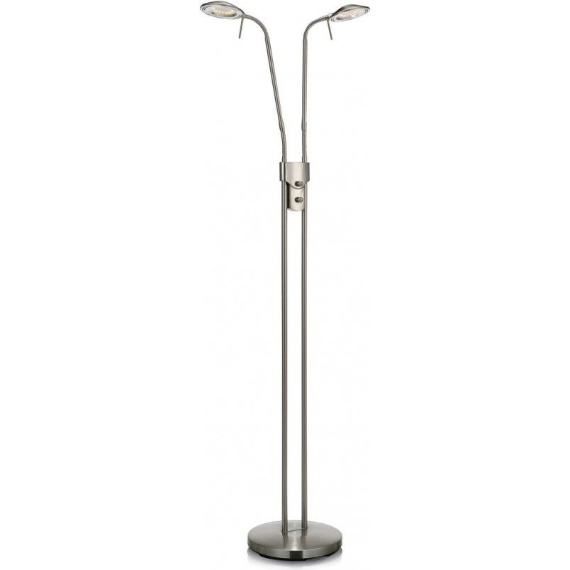 Lampa podłogowa Hudson II Markslojd - Srebrna, ze ściemniaczem