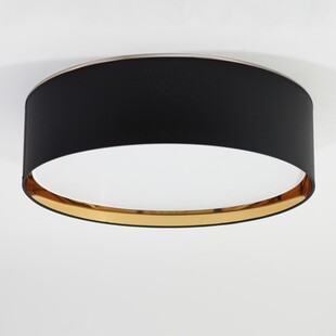 Plafon okrągły glamour z abażurem Bilbao 60 czarno-złoty marki TK Lighting