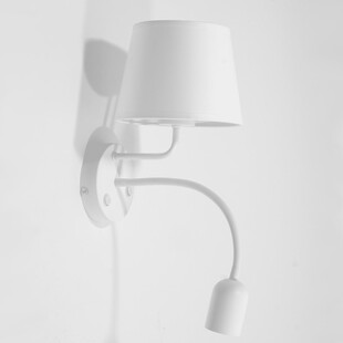 Kinkiet Maja LED biały z abażurem | TK Lighting